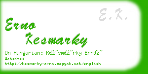 erno kesmarky business card